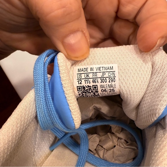 Adidas VL Court 2.0 Men’s Sneakers. Blue W/ White Stripes Gum Soles Sz 12 NEW! - Picture 10 of 14